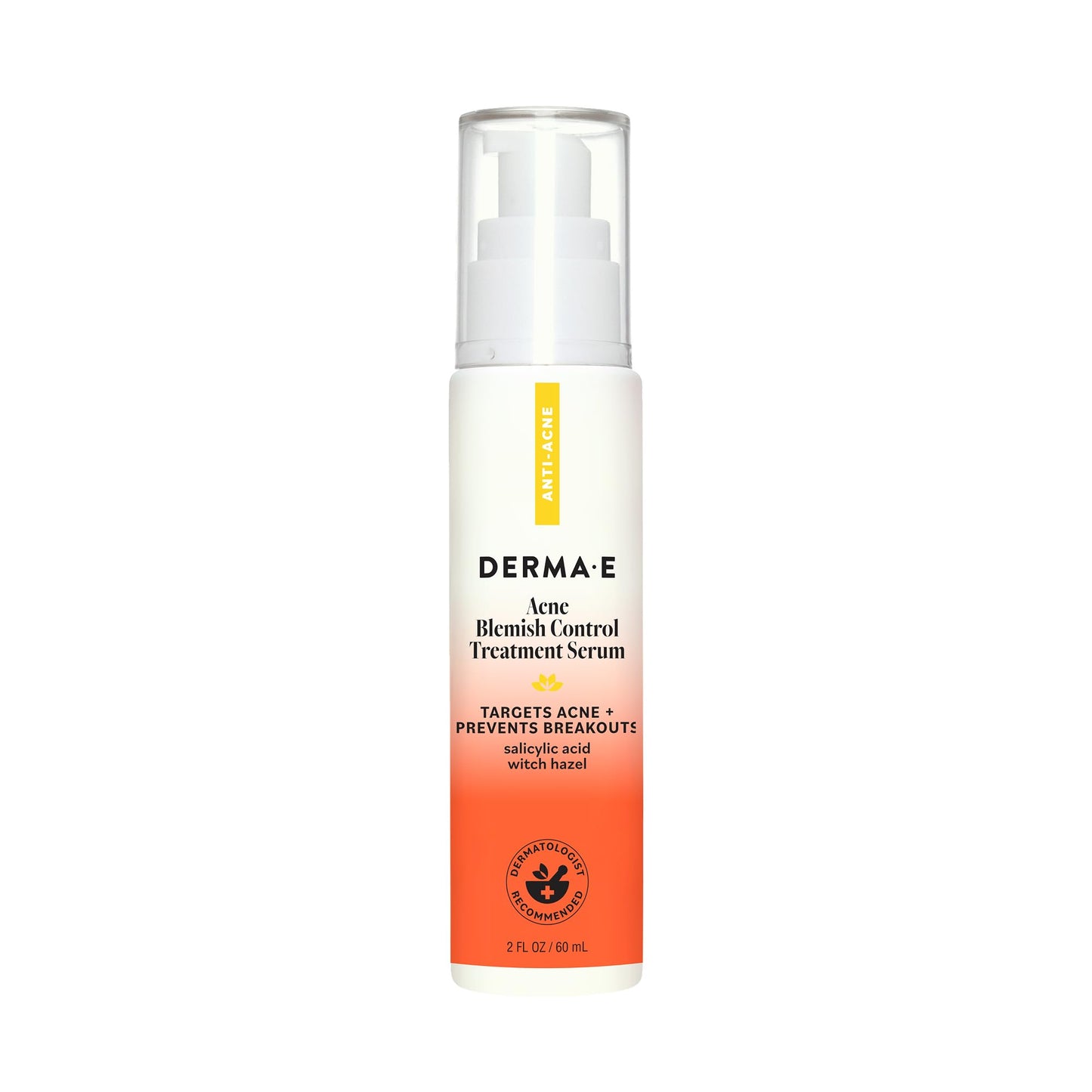DERMA E Acne Spot Treatment, Acne Blemish Control Treatment Serum, 2 Fl Oz, Clinically Studied to Help Fight Blackheads, Breakouts and Cystic Acne