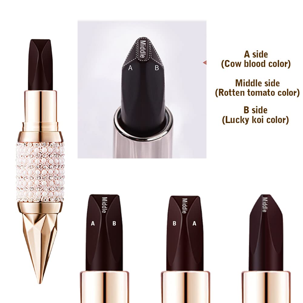KAIQIKAIXI 3-in-1 Velvet Matte Lipstick - Red, Long Lasting, Moisturizing, Nourishing