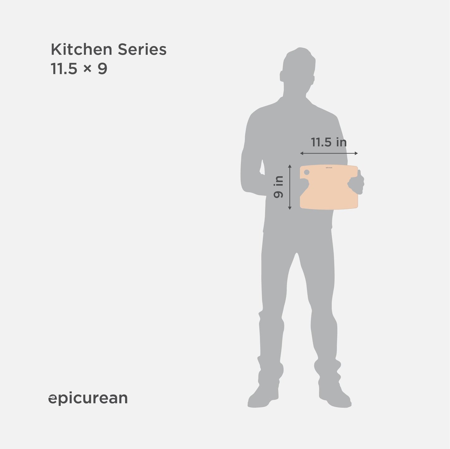 Epicurean Kitchen Series Cutting Board, 11.5-Inch × 9-Inch, Natural