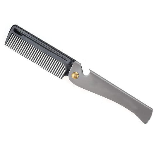 Pocket Stainless Steel Beard Comb Moustache Comb with Smooth Round Teeth for Men Grooming Beard Maintenance Tool (Peines para Barba y Bigote) Beauty and Personal Care EIMSOAH