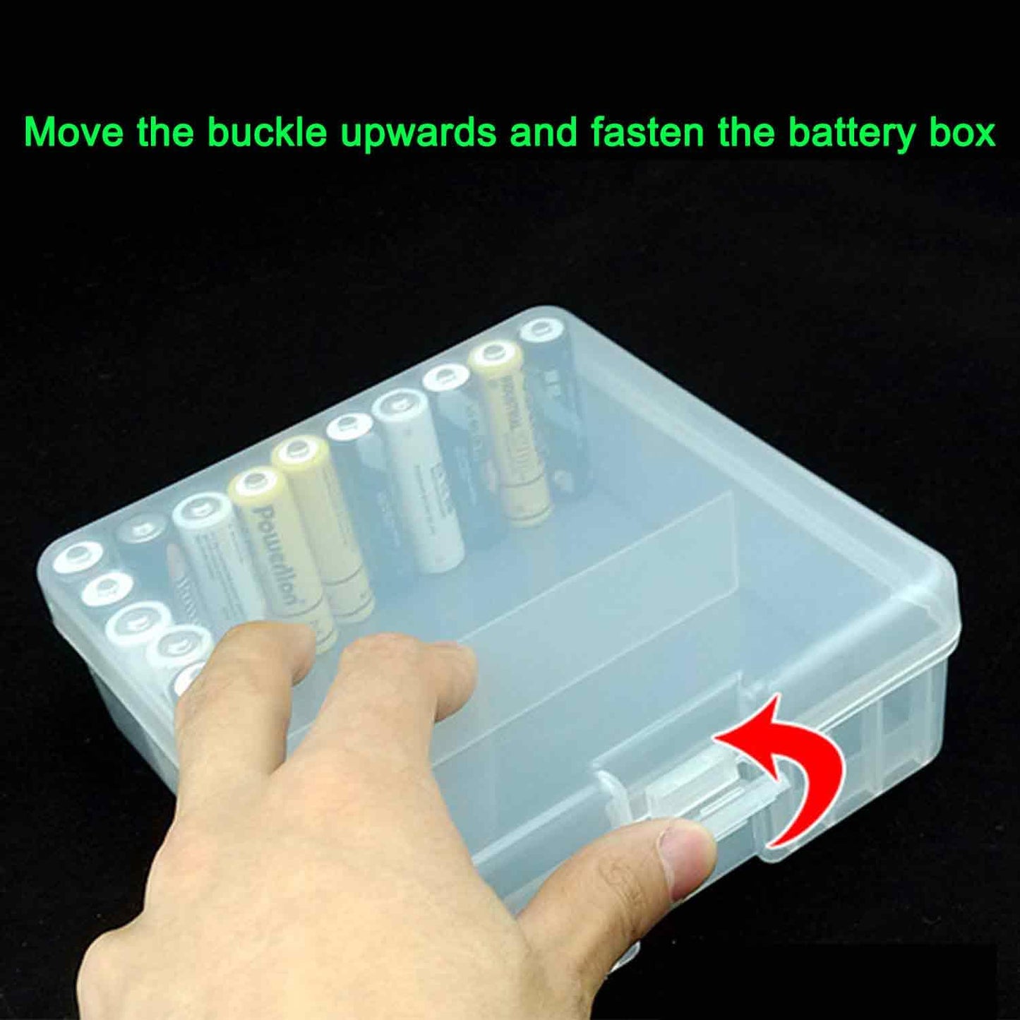Fielect 100 x AA Battery Storage Case Holder Organizer Box Transparent