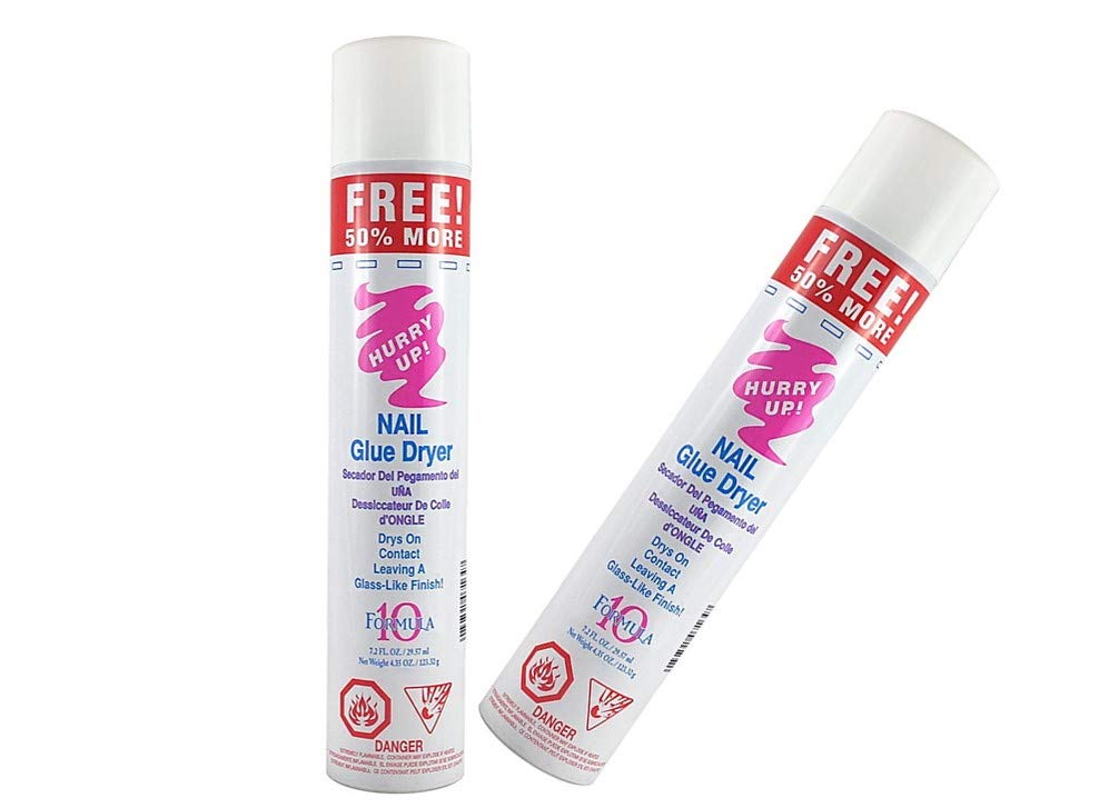 2 X NEW Nail Glue Dryer Drys On Contact Leaving A Glass Like Finish 10 Formula 7.2 fl oz Beauty & Personal Care C.N.