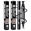 BONNIESTORE Winged Eyeliner Stamp 2 Pack,Dual-ended Eyeliner Stamp for Perfect Wing Cat Eyes,Long Lasting Liquid Eyeliner Pen Waterproof Smudge Proof