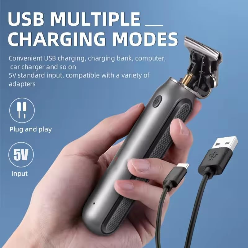 QDKVTNDJZ USB Charging Mini Clippers Men's Beard TrimmerpedHair Cutting Machine Cordless Professional with 3 Guide Combs Beauty and Personal Care QDKVTNDJZ