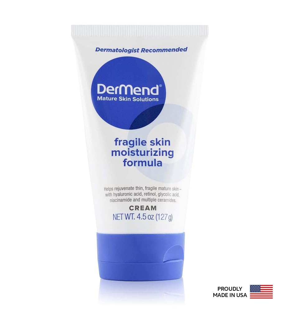 Dermend Specialized Fragile Skin Moisturizing Cream: Formula to Restore & Rejuvenate - Daily Anti Wrinkle Cream for Firming & Strengthening Thin