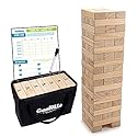 Giantville Giant Tumbling Timber Toy - Premium Pine Wood Life-Size Blocks Tower - Big Floor/Board Indoor/Outdoor Yard Game for Kids & Adults -…