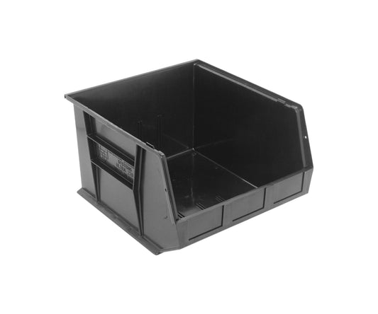 Quantum QUS270 Plastic Stacking Bin, 16-1/2 x 18 x 11 Black - Lot of 3