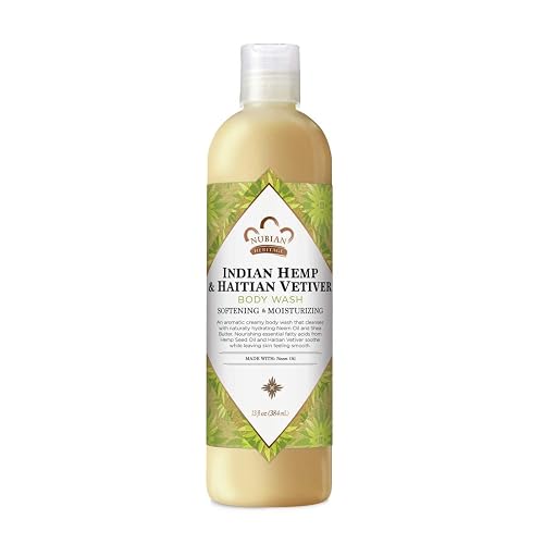 Nubian Heritage Body Wash Indian Hemp & Haitian Vetiver, 13 Fz