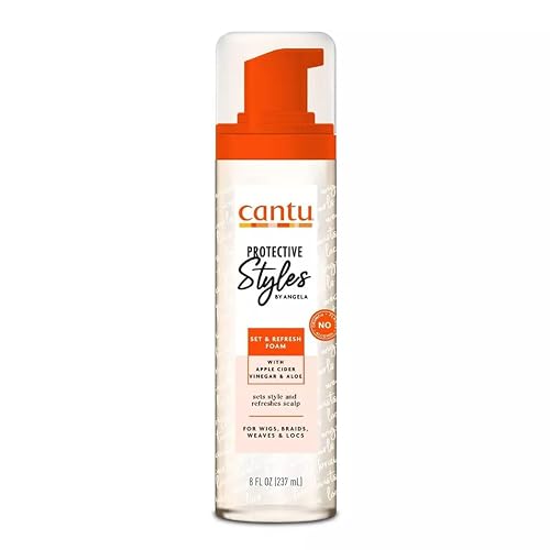Cantu Protective Styles by Angela Set & Refresh Foam with Apple Cider Vinegar & Aloe, 8 Ounce