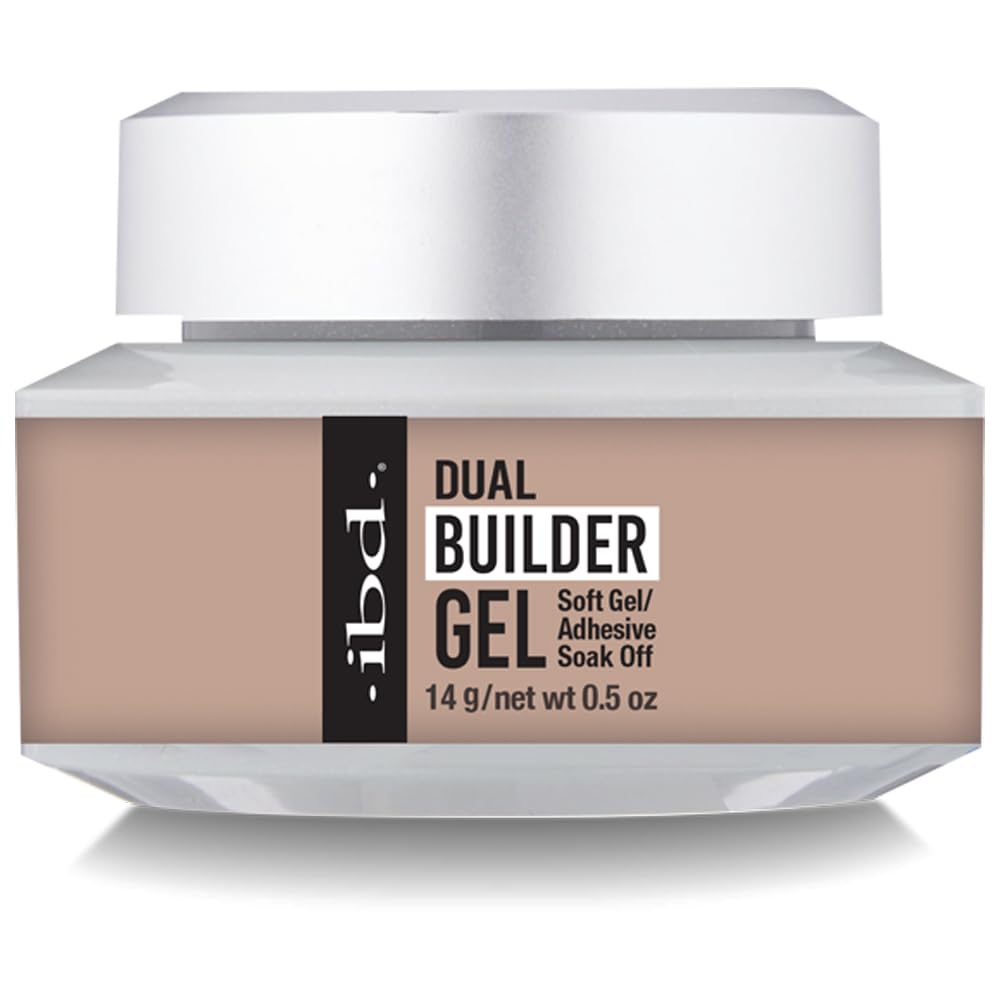 IBD Dual Builder Gel for Nails, Round - Soft Gels and Adhesive Soak Off UV/LED Curable, Strong Long-Lasting Nail Enhancement, Sculpting Extension Beauty & Personal Care IBD