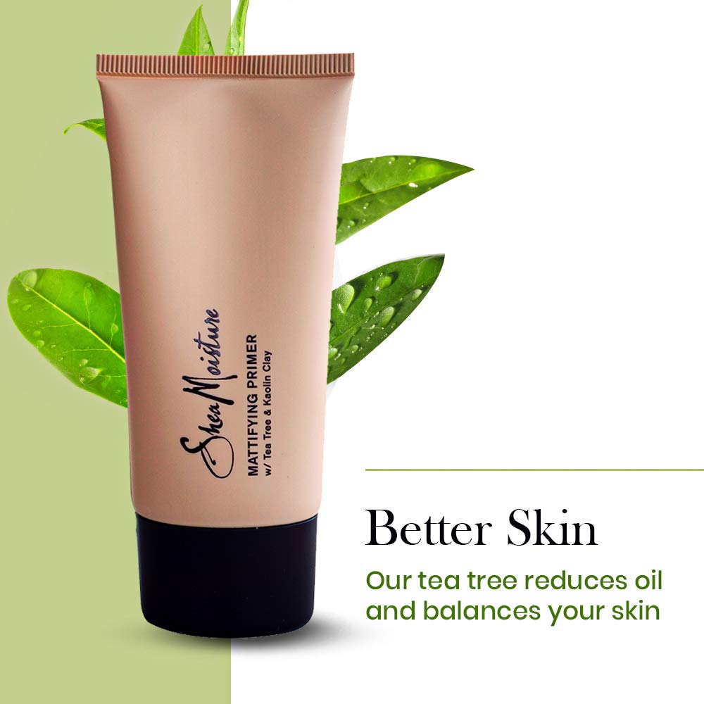 SheaMoisture Mattifying Primer - Matte Face Primer Hydrates and Balances Skin - Made with Organic Shea Butter, Tea Tree and Kaolin Clay (Good