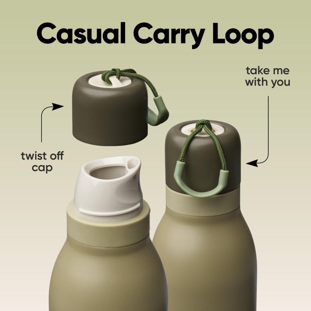 Owala FreeSip Twist Insulated Stainless Steel Water Bottle with Straw for Sports and Travel, BPA-Free, 24-oz, Off Road