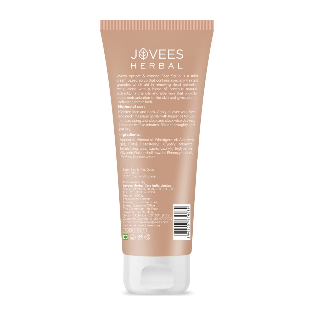 Jovees Facial Scrub - Apricot & Almond - 100gms
