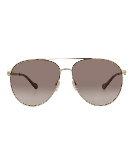 Gucci Aviator-Frame Metal Sunglasses