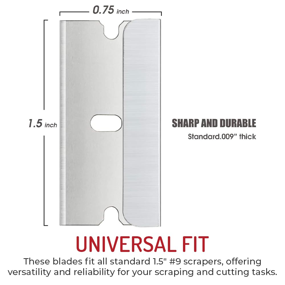 Single Edge Razor Blade, Stainless Steel, Available in Bulk Packs (100) Beauty and Personal Care HI-TECH