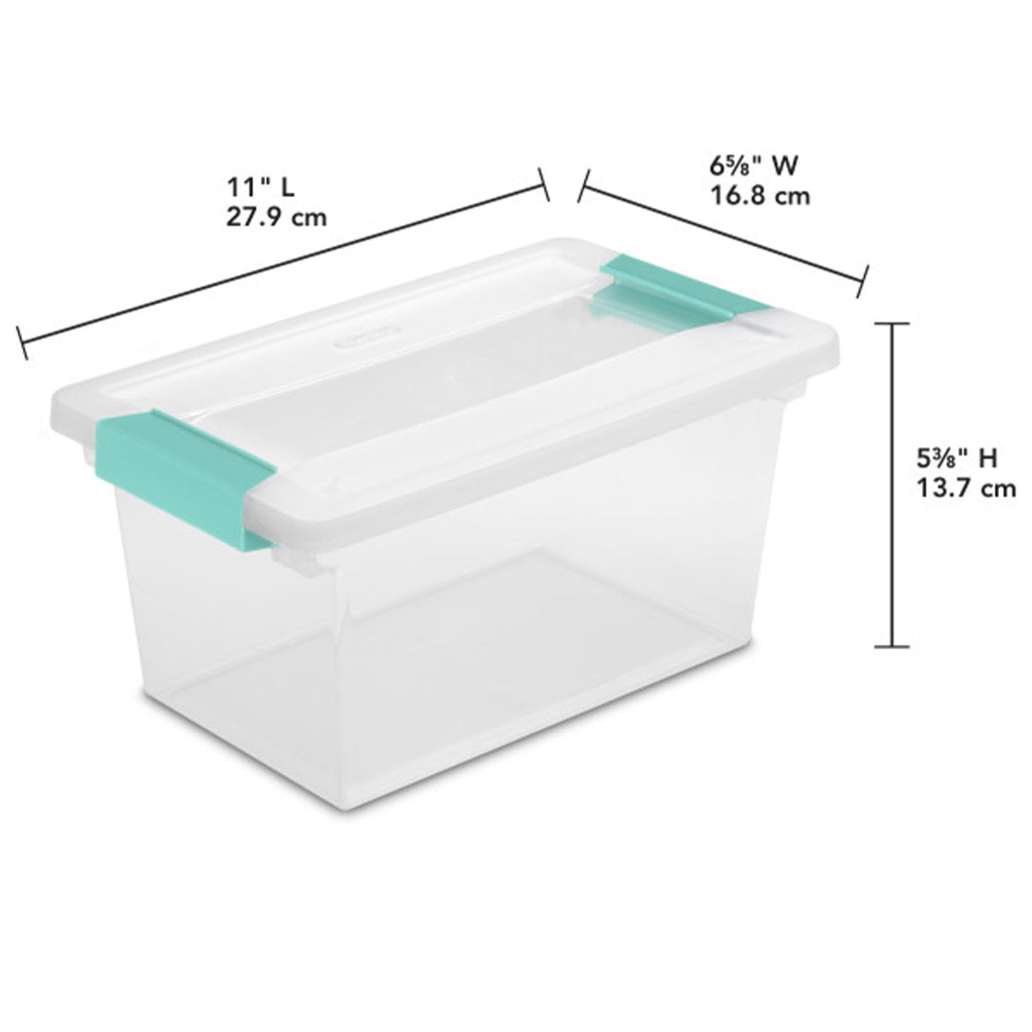 Sterilite 4-Pack Clip Box, Stackable Clear Plastic Bins with Latching Lids, Medium - Writing, Arts or Crafts Supplies Storage Containers for Home…