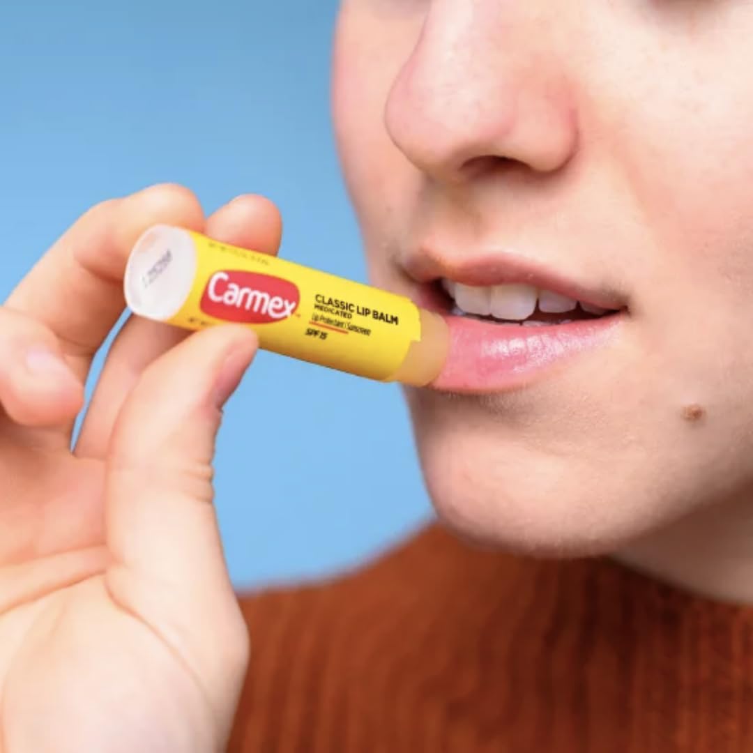 Carmex Everyday Protecting Lip Balm Stick, Original SPF 15, 0.15 Ounces (Pack of 10)