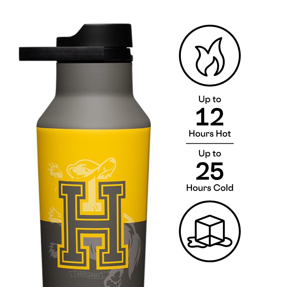 Corkcicle Harry Potter Hufflepuff Insulated Canteen Travel Water Bottle, Triple Insulated Stainless Steel, Keeps Beverages Cold for 25 Hours or Warm…