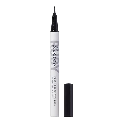 Ruby Kisses Party Proof Eyeliner, Pastel Colors Premium Felt-tip Waterproof Long-lasting Eyeliner (Pitch Black)