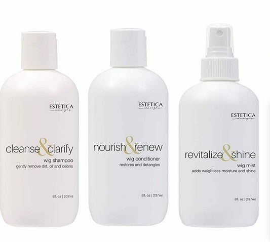 Estetica Designs Cleanse Wig Shampoo & Norish & Renew Conditioner & Wig Shine Beauty & Personal Care Estetica Designs