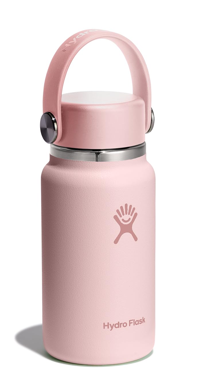 Hydro Flask Micro Water Bottle - Insulated Leak Proof Mini Flask - Stocking Stuffer or White Elephant Gift 6.7 Oz Trillium