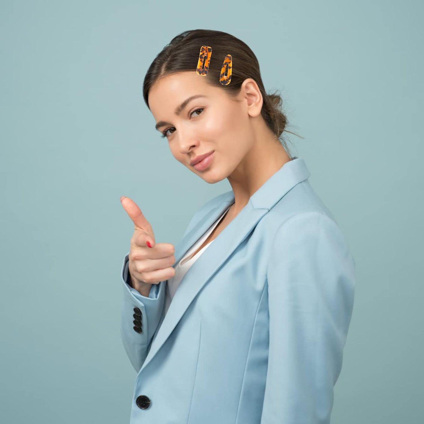 Doromy 12 Packs Acrylic Resin Hair Clips Set Hollow Geometric Alligator Hair Clip Hair Pins Cute Hair Barrettes Bobby Pins Sweet Headwear Hair