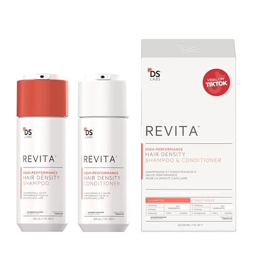 DS Labs For Men & Women Revita Shampoo & Conditioner Kit - Two-Step Scalp Care System for Fuller-Looking, Volumized Hair, Lightweight Hydration