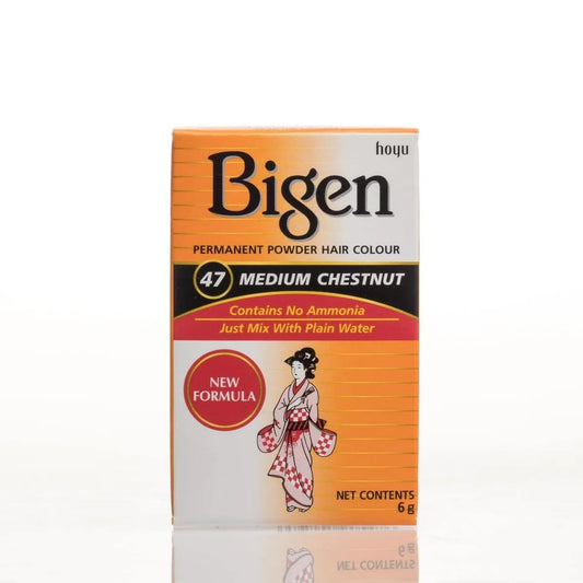 Bigen Powder Hair Color #47 Medium Chestnut .21 oz. (Case of 6)