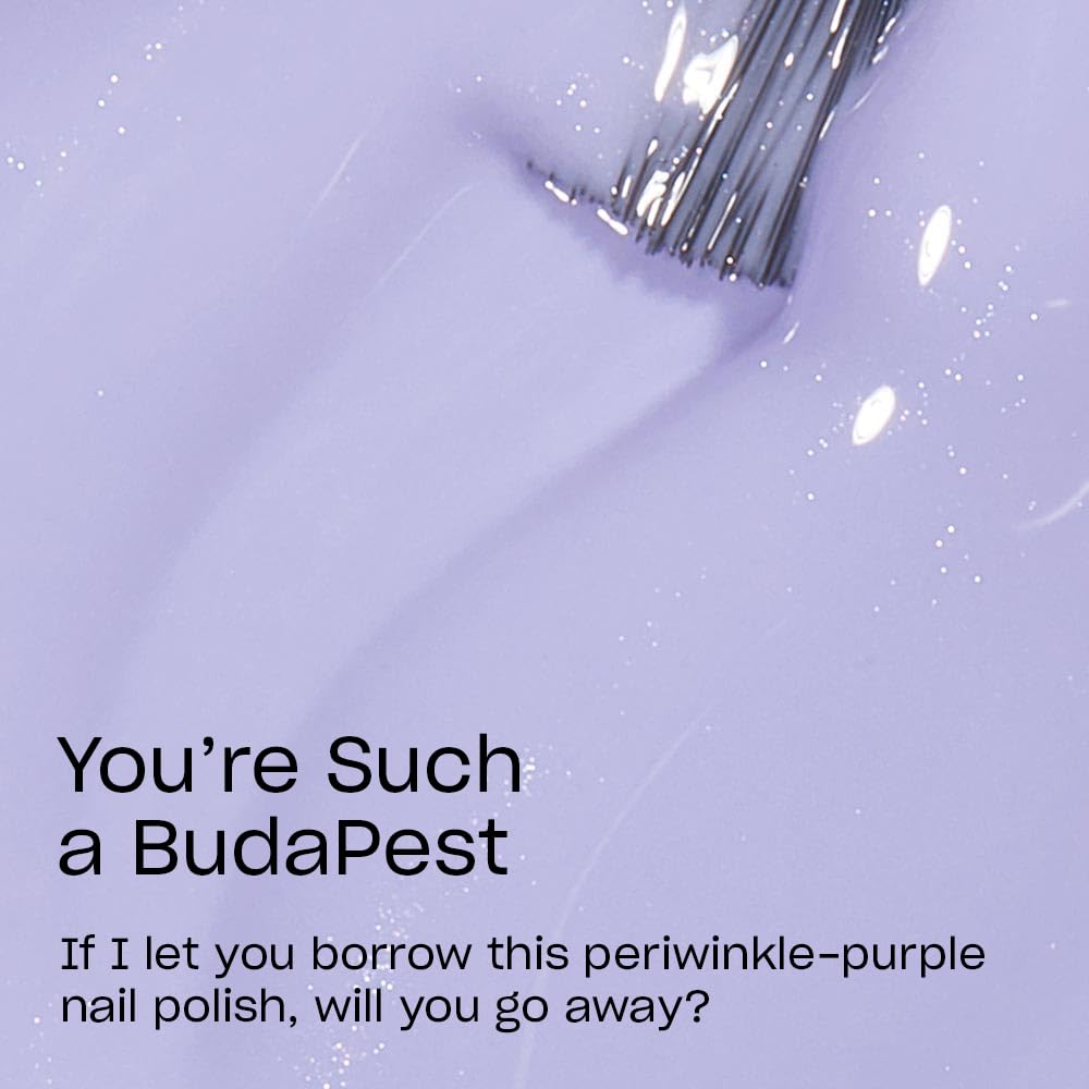 OPI Nail Lacquer You’re Such a BudaPest | Opaque Soft Purple Crème Chip Resistant Nail Polish | Fast Drying, Streak Free