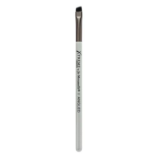 Xtreme Lashes Professional Angled Eye Makeup Brush, Gray, Precision Eyeliner & Brow Brush, Firm Soft Bristles for Defined Lines, Lash Extension Safe