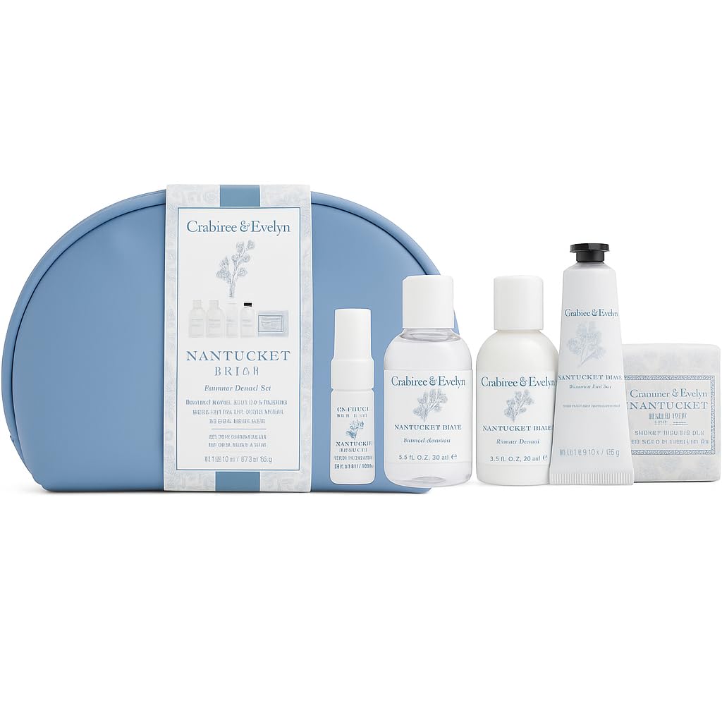 Crabtree & Evelyn Nantucket Briar Personal Travel Bath Set (6 Pieces - (3oz) bath and shower gel (3oz) body lotion (0.9oz) hand cream (0.33oz) body Beauty & Personal Care Crabtree & Evelyn