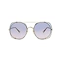 Chloe Sunglasses 2-in-1 Clip-on Eyewear with Round/Oval Metal Frame 56mm Lens