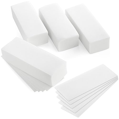 Juvale Wax Strips for Hair Removal - 7.85 x 2.7 In Pack of 400 Non-Woven Disposable Sheets - Customizable Face & Body Waxing Strips for Women Smooth
