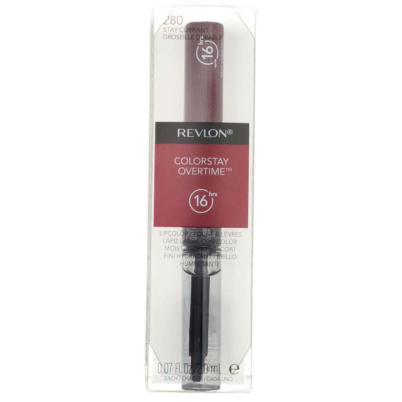 Revlon ColorStay Overtime Liquid Lip Color, Stay Currant [280] 1 ea (Pack of 4)