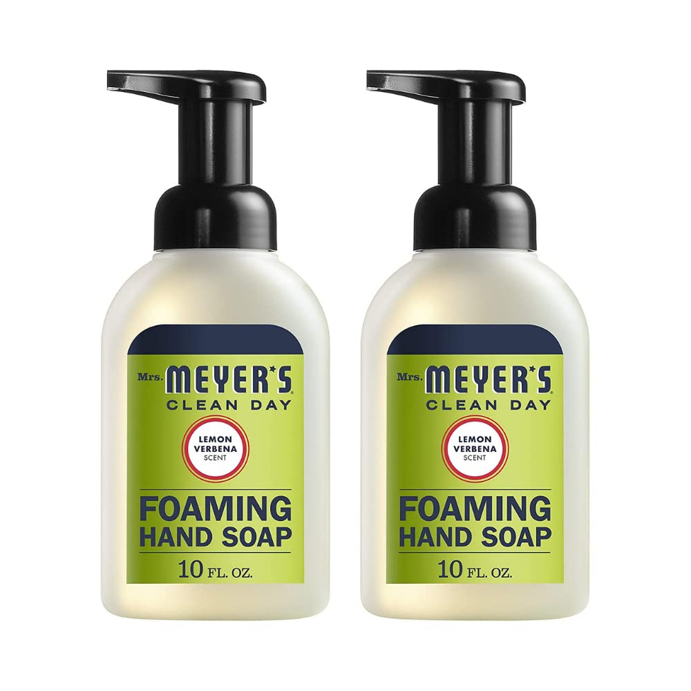 Mrs. MEYER'S CLEAN DAY Foaming Hand Soap, Lemon Verbena Scent, 10 Fl oz (Pack of 2)
