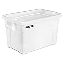 Rubbermaid Commercial Products BRUTE Tote Storage Container with Lid-included, 20-Gallon, White, Reusable Boxes for Moving/Storing…