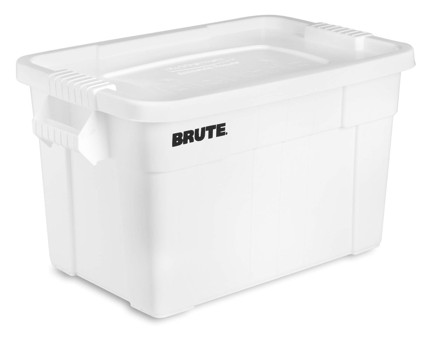 Rubbermaid Commercial Products BRUTE Tote Storage Container with Lid-included, 20-Gallon, White, Reusable Boxes for Moving/Storing…