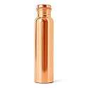 Copper Water Bottle 32oz (11” Tall x 3” Diameter) - 100% Pure Copper, Leak-Proof Cap, Handcrafted Ayurvedic Drinking Vessel for Daily Hydration