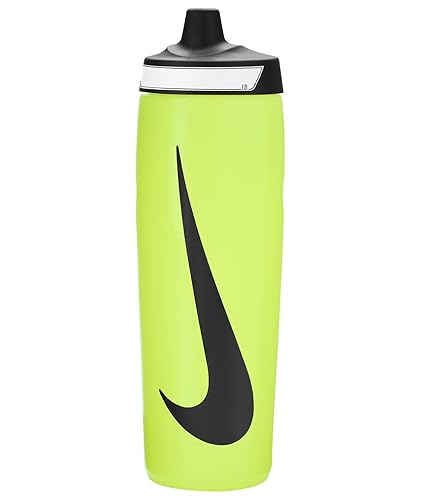 Nike Refuel Bottle 24 oz Sports Bottle BPA Free Airtight (VOLT/BLACK/BLACK)