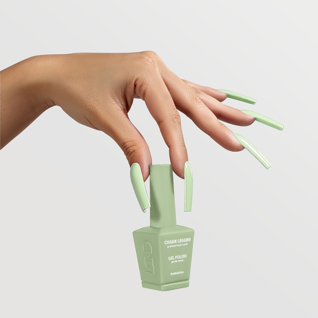 Chaun Legend UV Gel Nail Polish, 0.5 Ounce Long Lasting Salon Quality, Bubble Free Professional Manicures, Quick Dry, High Shine, Mint Condition Beauty & Personal Care Chaun Legend Professional Nails