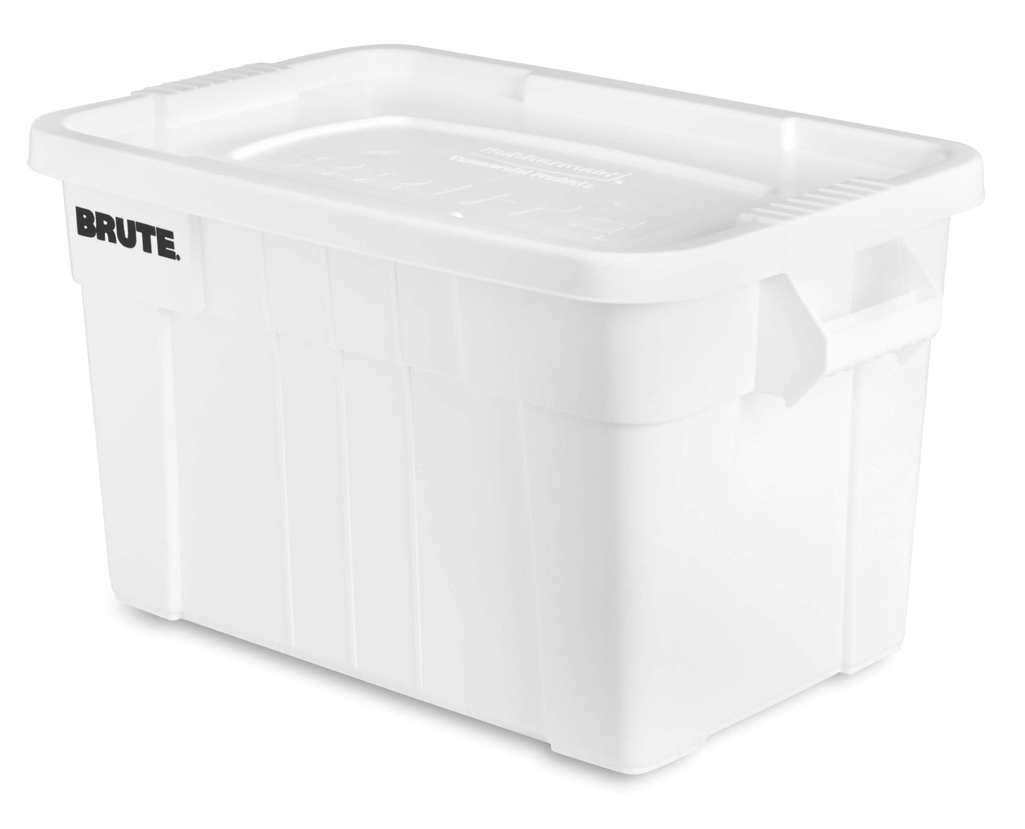 Rubbermaid Commercial Products BRUTE Tote Storage Container with Lid-included, 20-Gallon, White, Reusable Boxes for Moving/Storing…