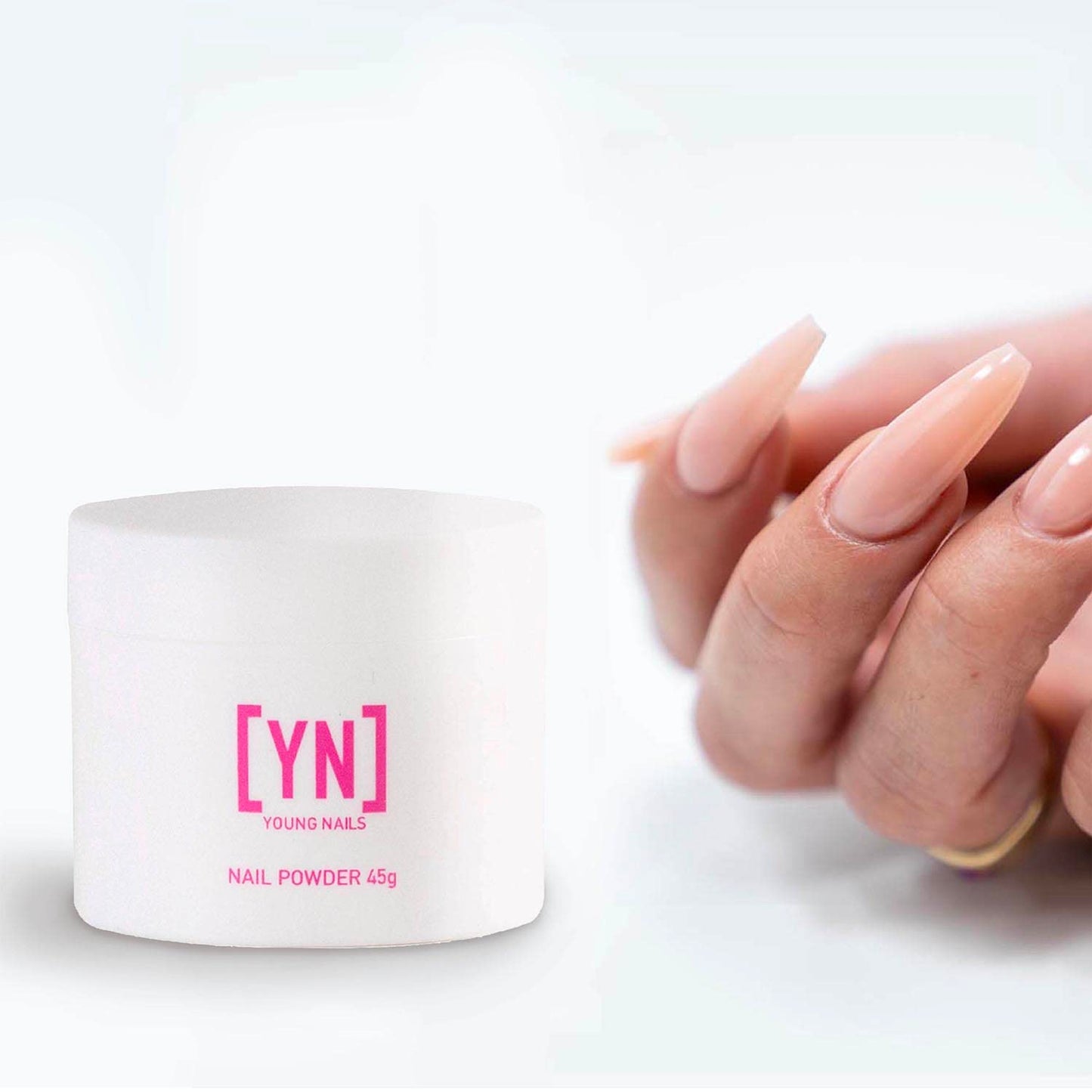 Young Nails Acrylic Core Powder - Self-Leveling Acrylic Nail Powder, Clear Nude Pink White Acrylic Powder for Nail Extenstion, Professional Grade