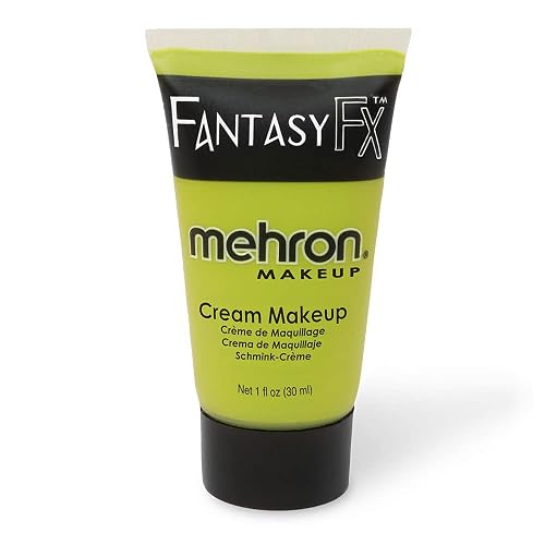 Mehron Makeup Fantasy FX Cream Makeup | Water Based | Halloween | Ogre Green Face & Body Paint For Adults 1 fl oz (30ml) (OGRE GREEN) | Made in the