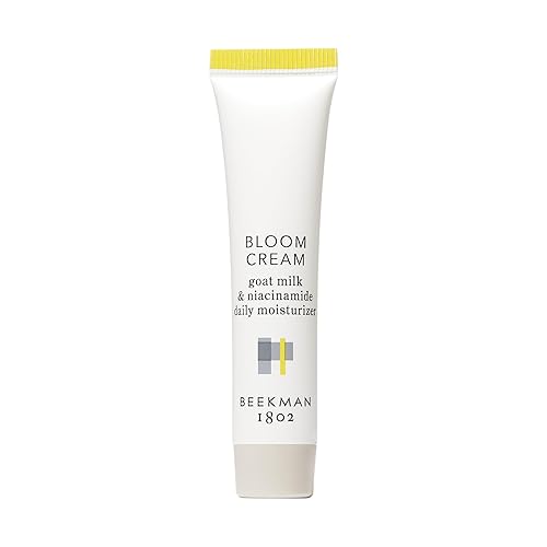 Beekman 1802 Bloom Cream Goat Milk Face Moisturizer, 15mL - Lightweight, Gentle, Deeply Hydrating & Nourishes Skin Barrier - All Skin Types - Cruelty