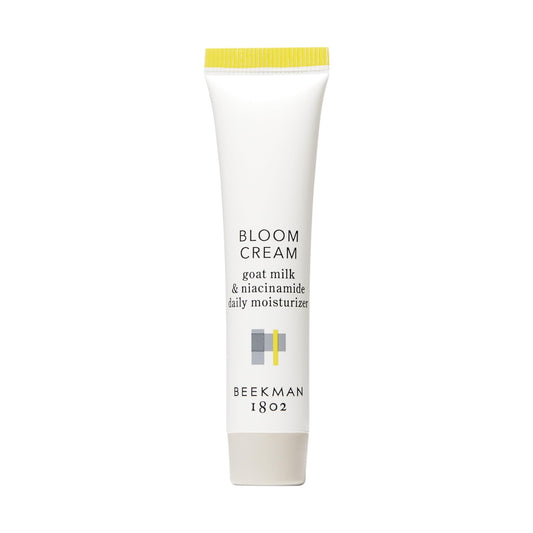 Beekman 1802 Bloom Cream Goat Milk Face Moisturizer, 15mL - Lightweight, Gentle, Deeply Hydrating & Nourishes Skin Barrier - All Skin Types - Cruelty