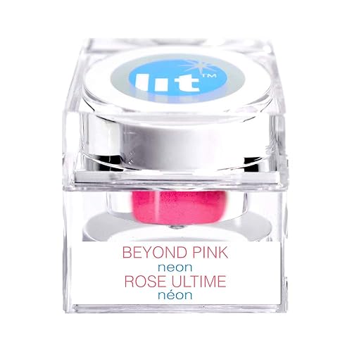 Lit Cosmetics Vegan UV Glitter Pigment, Beyond Pink, 4g