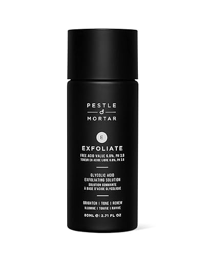 Pestle & Mortar Exfoliate 6.8% Glycolic Acid Facial Toner, Minimizes Pores and Even Skin Tone, Gentle AHA Exfoliator for face, Vegan & Cruelty-Free