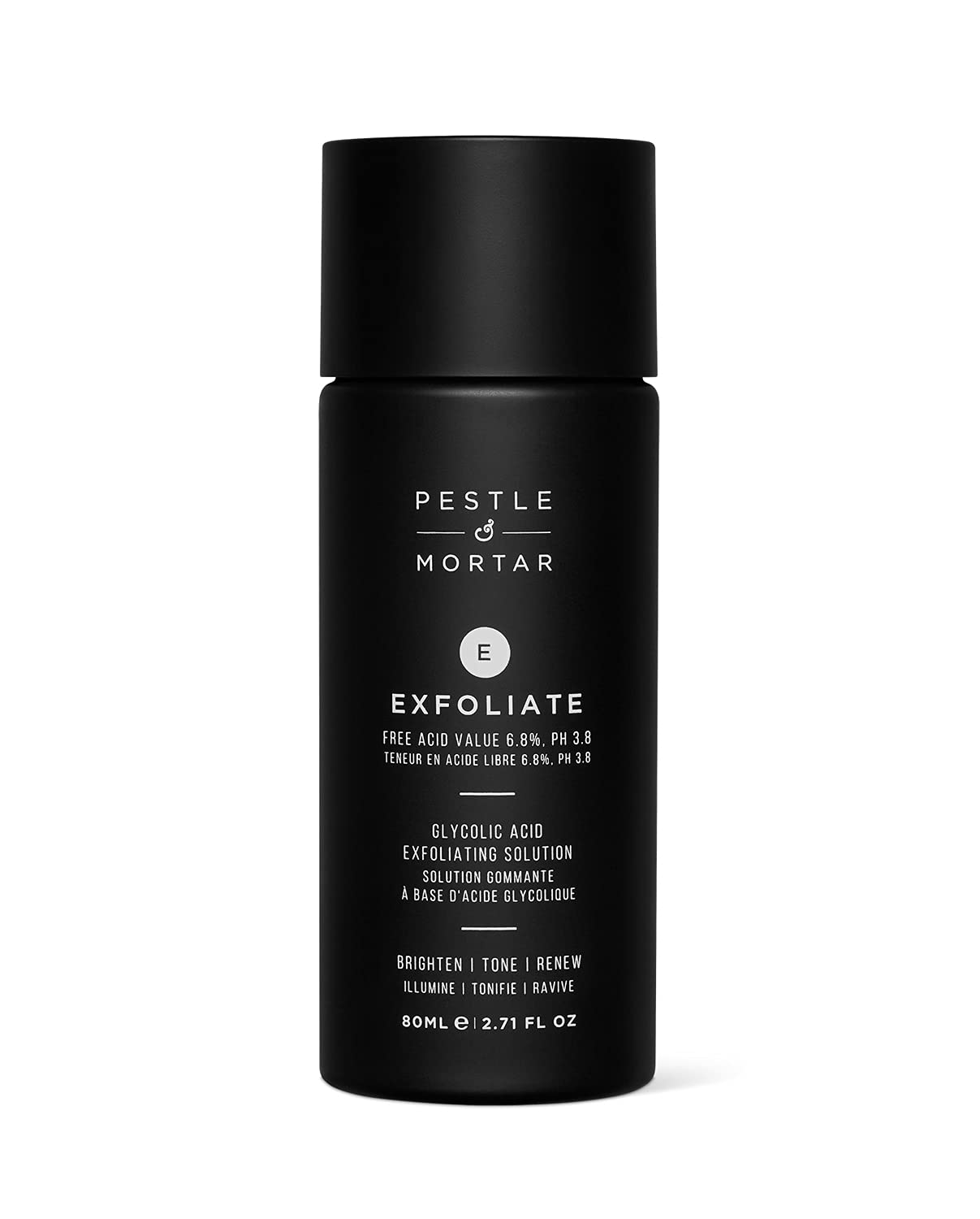 Pestle & Mortar Exfoliate 6.8% Glycolic Acid Facial Toner, Minimizes Pores and Even Skin Tone, Gentle AHA Exfoliator for face, Vegan & Cruelty-Free