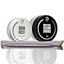 Ink Permanent Eyebrow Mapping Kit with Setting Powder, Eyebrow Brush and Brow Paste, Brow Mapping Tool, White Paste for Outlining & Fixation Powder…