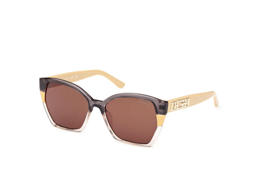 Guess GU7912 41E yellow/striped 55/16/140 WOMAN Sunglasses